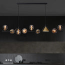 GobekUsa Black Gold Glass Chandelier LED Luxury Pendant Light