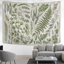 GobekUsa Botanical Tapestry Wall Hanging Fern Leaves Boho Nature Aesthetic Room Decor