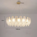 GobekUsa Crystal Feather Chandelier: Luxury Pendant for Home Decor & Designer Ceiling Fixture