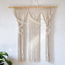 GobekUsa Bohemia Macrame Cotton Curtain Tapetsry Wall Hanging for Bedside, Door, Window