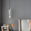 GobekUsa Clear Crystal Copper Pendant Light for Dining, Kitchen, Bedroom - Adjustable G4 Bulb