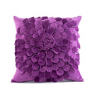 GobekUsa 3D Velvet Flower Pillow Covers in Yellow Beige 45x45cm
