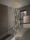 GobekUsa Crystal Pendant Chandelier for High Ceilings