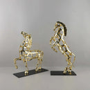 GobekUsa Golden Horse Metal Sculpture: Elegant Home Decor Figurine