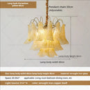 GobekUsa Crystal Chandelier: French Light Luxury Retro Color Living Room Villa Dining Room Lamps
