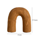 GobekUsa Arc Ceramic Vase Geometric Abstract Home Decor Flower Arrangement Accessory