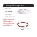 Modern Ring LED Pendant Light in Black or White