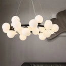 GobekUsa Glass Ball LED Chandelier Pendant Lamp, Modern Round Design for Home Decor Lighting