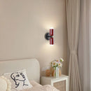 GobekUsa Cream 2Head Macaron LED Wall Lamp in Black for Home Decor