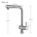 GobekUsa Brushed Nickel Kitchen Faucet with Dual Spray Nozzle