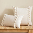 GobekUsa Beige Boho Style Cushion Cover 45x45/30x50cm - Handmade Square Pillow Case