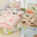 GobekUsa Cartoon Pattern Summer Comforter: Skin-Friendly Breathable Quilt for Kids & Adults
