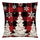 GobekUsa Christmas Linen Cushion Cover 45x45cm Sofa Home Party Decor