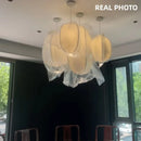 GobekUsa Japanese Silk Pendant Lights for Wabi Sabi Nordic Chandeliers and Home Decoration