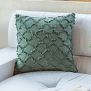 GobekUsa Cotton Diamond Cushion Cover in Mustard Orange Beige for Living Room Sofa Bed