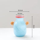 GobekUsa Glass Vase with Candy Handle for Home Decor and Floral Arrangements