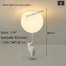 GobekUsa Little Bear Cartoon Pendant Lamp for Kids Room Bedroom Living Room