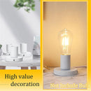 GobekUsa Industrial White Table Lamp Base with Small Polished Metal Sockets and E26 Holder