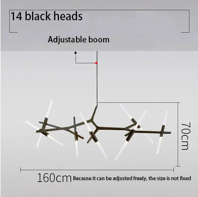 GobekUsa LED Chandelier: Modern Gold Black Ceiling Pendant for Kitchen Dining Living Bedroom, photo 7 of 20