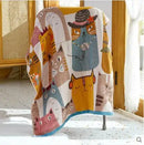GobekUsa Cotton Gauze Bath Towel - Large Cartoon Towel 70x140cm