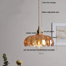 GobekUsa Amber Glass LED Pendant Lamp 200cm Wire Adjustable Nordic Modern Simple Hanging Lights