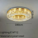 GobekUsa Crystal Ring LED Ceiling Lamp: Modern Luxury for Home Décor