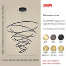 GobekUsa Circle Ring Art Chandelier for Duplex Villa Staircase Hall Living Room