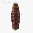 GobekUsa Bamboo Woven Vase Rattan Flower Glass Arrangement Dried Flower Basket Living Room Decor