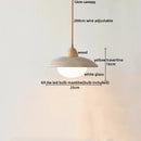 GobekUsa LED Pendant Lamp Wood Globe Round Yellow Stone Hanging Lights
