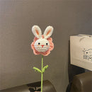 GobekUsa Knitted Sunflower & Rabbit Bouquet: Handmade Crochet DIY Home Decor & Gift