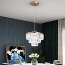 GobekUsa Crystal LED Pendant Light for Kitchen Island Living Dining Room Chandelier