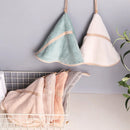 GobekUsa Coral Velvet Hand Towel: Round Cute Style, Super Absorbent & Soft for Bath