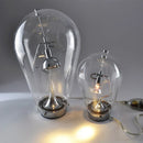 GobekUsa Gravitational Chrome LED Table Lamp for Bedroom Study & Work