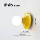 GobekUsa LED Macaron Wall Lamp: Retro Colorful Bedroom Light, E27 Living Room Lighting