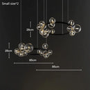 GobekUsa Glass Bubble Chandelier Light for Dining Room and Store
