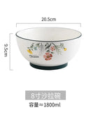 GobekUsa Bone China Rice Noodles Bowl and Dinner Plate Set