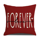 GobekUsa Cartoon Cat Linen Pillowcase 45x45cm Couple Love Cushion Covers for Living Room