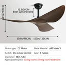 GobekUsa 52" DC Ceiling Fan with Remote Control for Living Room, Restaurant, Office & Modern Spaces.