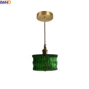 GobekUsa Green Glass LED Pendant Light - Nordic Modern Hanging Lamp