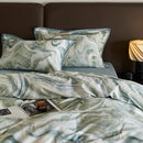 GobekUsa 100s Egyptian Cotton Printed Bedding Set with Sheet, Duvet Cover, and Pillowcase