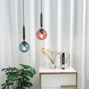 Nordic Glass Pendant Light With Painted Iron Finish