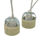 GobekUsa GU10 Ceramic Socket Holder with Metal Bracket for Halogen Incandescent Bulb