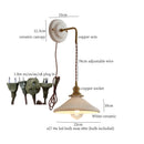 GobekUsa Adjustable LED Wall Sconce Lamp Stripe Ceramic Copper Mirror Bedside