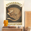 GobekUsa Cute Cat Tapestry Wall Hanging for Purrfect Proportions & Boho Decor
