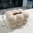 GobekUsa Cloud Ceramic Tissue Box - White Porcelain Desk Decoration