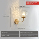 GobekUsa Glass Ball LED Wall Lamp: Gold Nordic Minimalist Sconces Lighting Bedroom Decor Fixtures