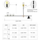 GobekUsa Glass Chandelier Pendant Light for Dining Room Kitchen Fixtures