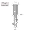 GobekUsa Crystal Ball Chandelier: Long Adjustable Staircase Pendant Light perfect for Home & Restaurant