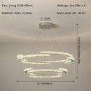 GobekUsa Crystal LED Chandelier Pendant Light Modern Luxury Foyer Ceiling Lamp