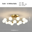 GobekUsa Black Gold Chandelier with Clear Star Glass Ball Pendant Lights